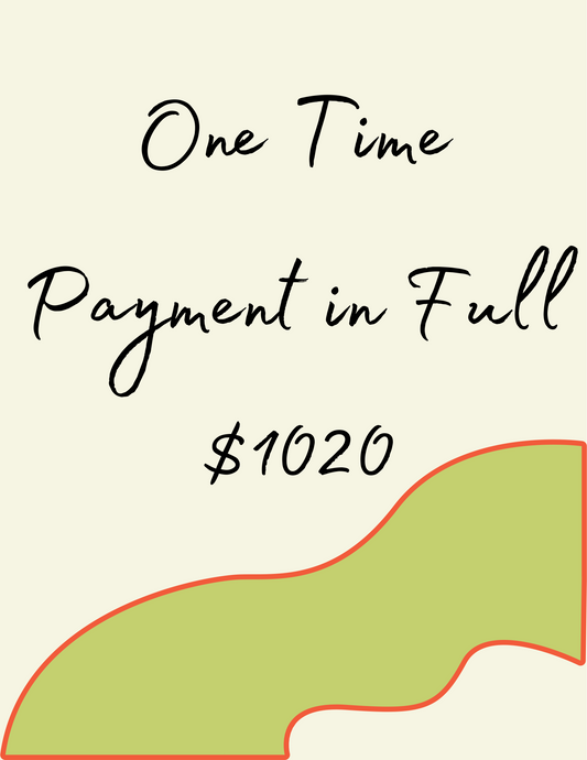 1 Time Payment in Full
